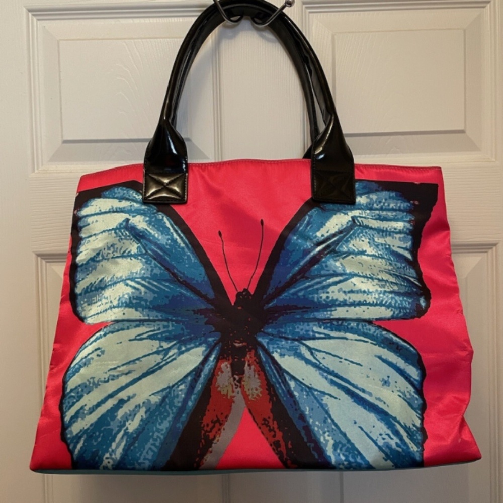 Kate Landry Butterfly Satin Handbag